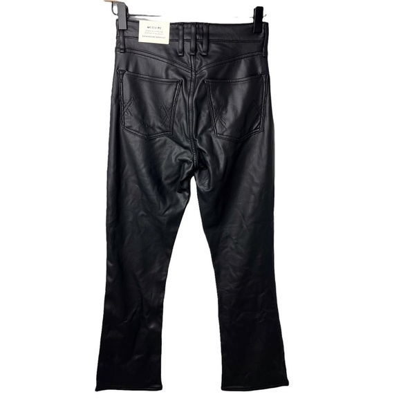 McGuire Gainsburg Cropped Bootcut Vegan Leather Pants Black Size 24 - Picture 5 of 11